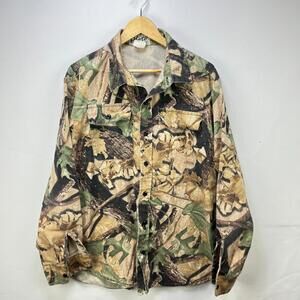 Vintage 90s Realtree Camo Button-Up Shirt XL